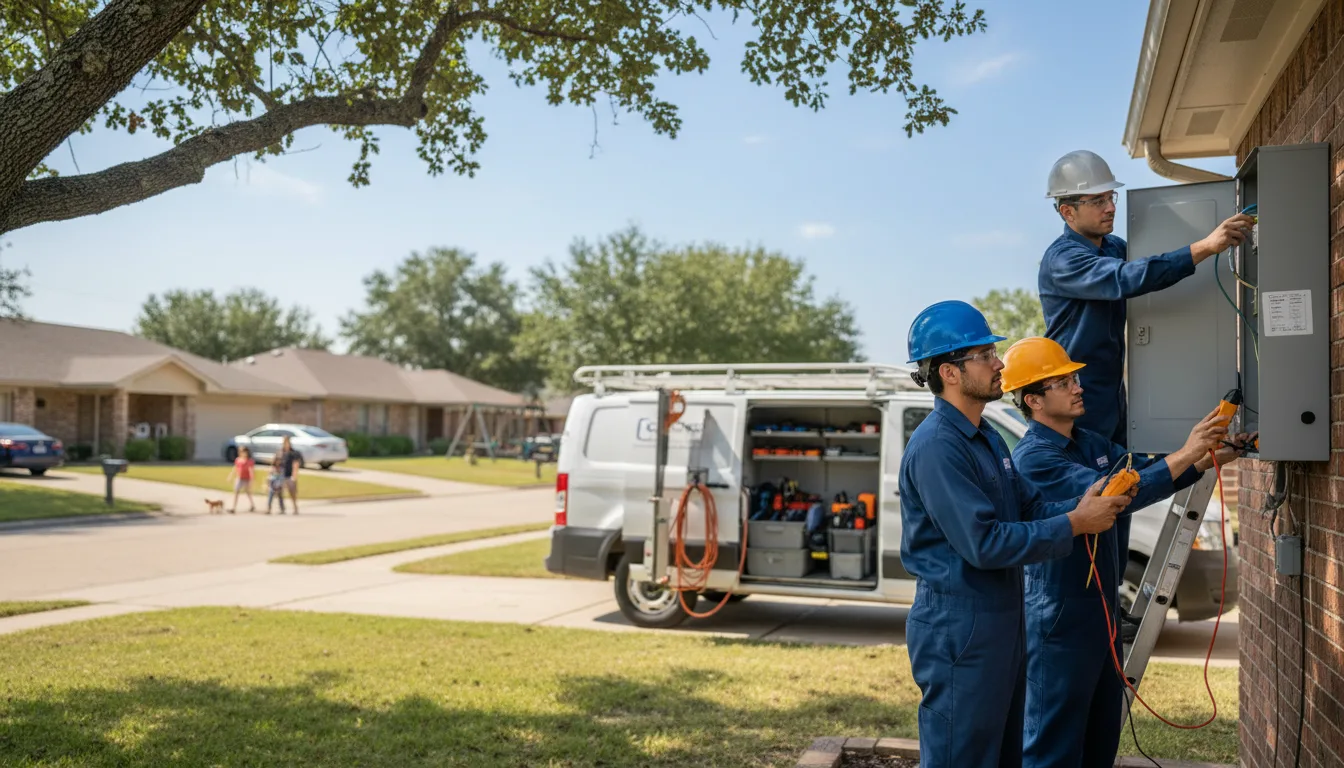 Certified electrician providing emergency electrical services in Bono, AR